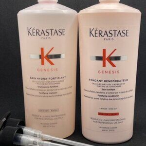 Kerastase Bain Hydra Fortifiant 1000ML + Fondant Genesis 1000ML Kerastase W/Pump